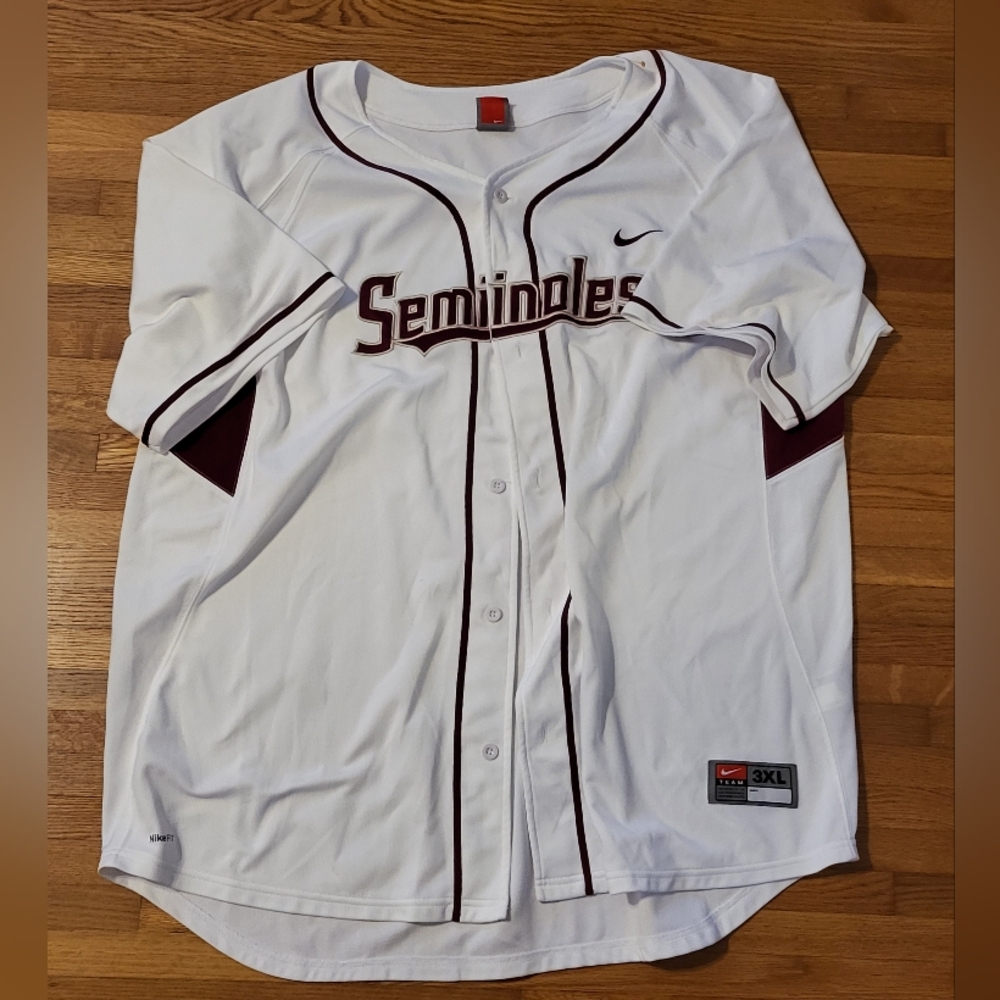 Nike Seminoles White and Maroon Jersey